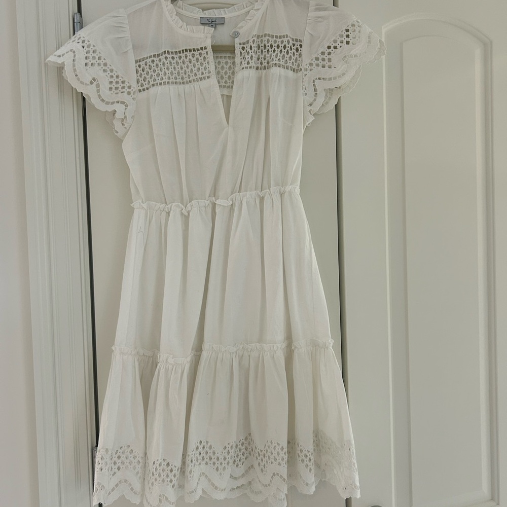 Rails White Lace Detail Mini Dress